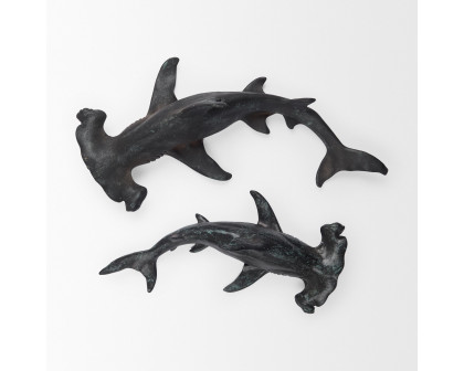 Mercana Acus 18H Small Hammerhead Shark Resin Wall Decor - Gray