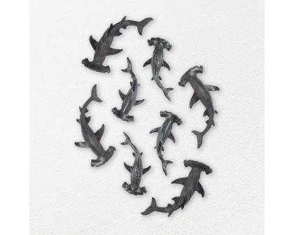 Mercana Acus 18H Small Hammerhead Shark Resin Wall Decor - Gray