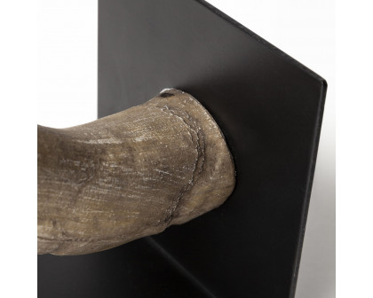 Mercana - Nickerson 6L x 7W Bull Horn Bookends (Set of 2)