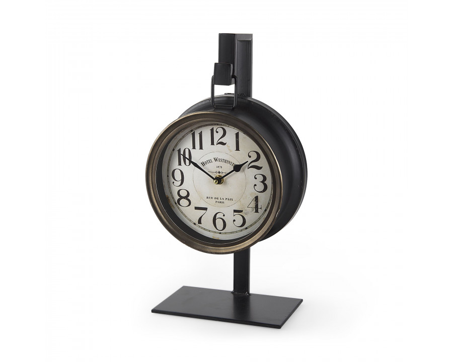 Mercana - Taxz Metallic Brown Metal Hanging Table Clock