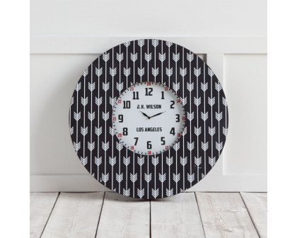 Mercana Calabash II 33" Oversize Contemporary Wall Clock - Black