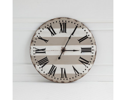 Mercana - Belton 41.5" Round Oversize Farmhouse Wall Clock