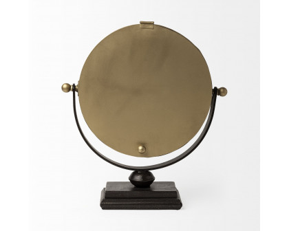 Mercana - Houston Gold Metal Half Moon Base Table Clock