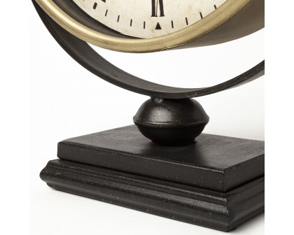 Mercana - Houston Gold Metal Half Moon Base Table Clock