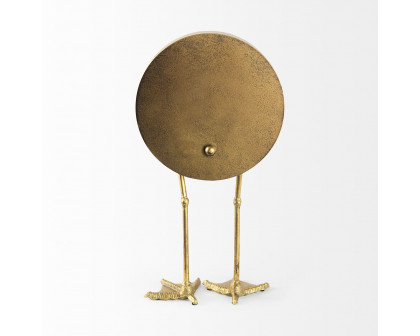 Mercana - Chadwick Antiqued Brass Duck Leg Table Clock