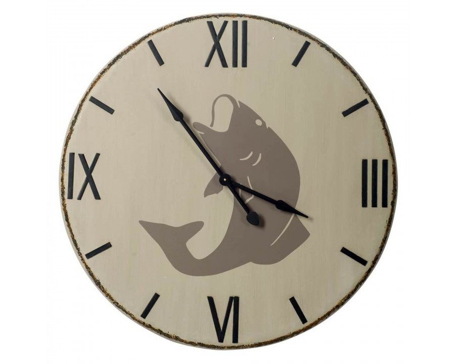 Mercana - Langara 38.5" Round Oversize Lakeside Wall Clock