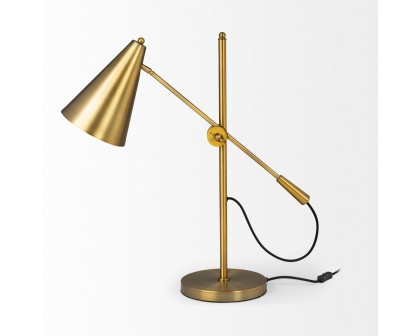 Mercana Fragon I (26"H) Adjustable Cone Shade Table Lamp - Gold