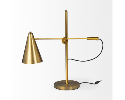 Mercana Fragon I (26"H) Adjustable Cone Shade Table Lamp - Gold