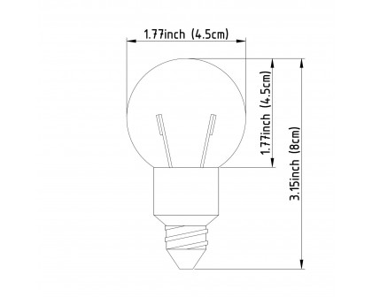 Mercana - Filament E12 25W 3.5H Bulb