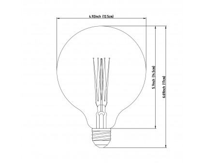 Mercana Filament Globe E26 40W 5.5H Bulb