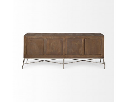 Mercana Swordfish Sideboard - Brown, Wood/Metal