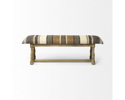 Mercana Greenfield Bench with Wood Frame - Multi-Color