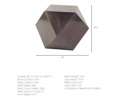 Mercana Exagoni Hexagonal End Table - Black