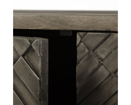 Mercana - Argyle I Dark Brown And Metal 2 Door Accent Cabinet