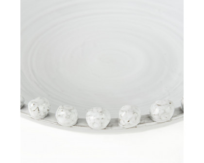 Mercana - Basin 16" Round Off-White Glazed Decorative Bowl