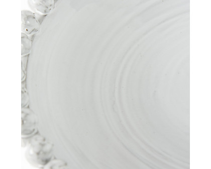 Mercana - Basin 16" Round Off-White Glazed Decorative Bowl