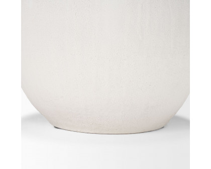 Mercana Karakum I Short Textured Ceramic Vase - White