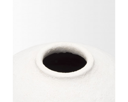 Mercana Karakum II Large Textured Ceramic Vase - White