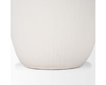 Mercana Karakum II Large Textured Ceramic Vase - White