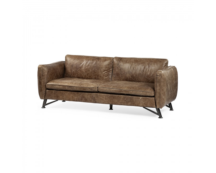 Mercana - Cobain 2 Seater Sofa in Brown, Leather