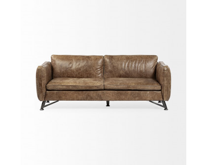 Mercana - Cobain 2 Seater Sofa in Brown, Leather