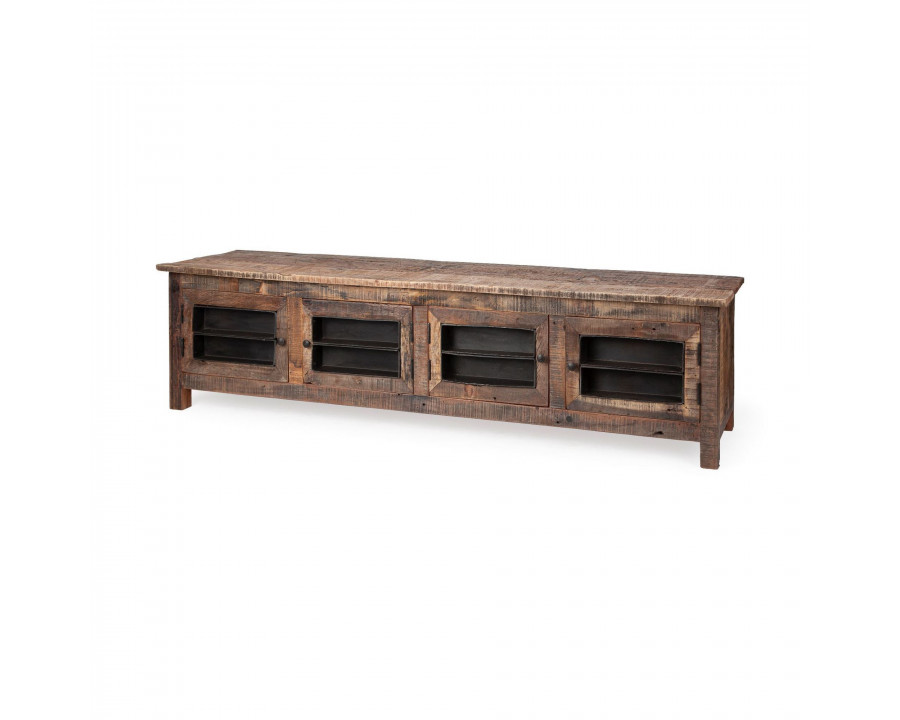 Mercana - Wilton Media Console in Rustic, Wood/Metal