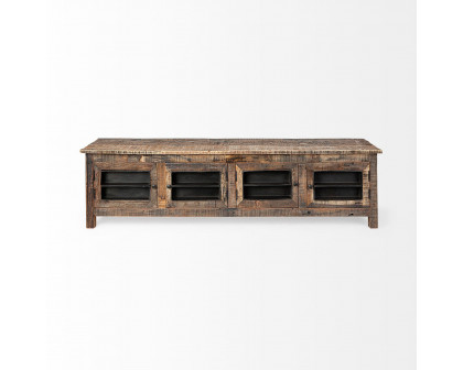 Mercana - Wilton Media Console in Rustic, Wood/Metal