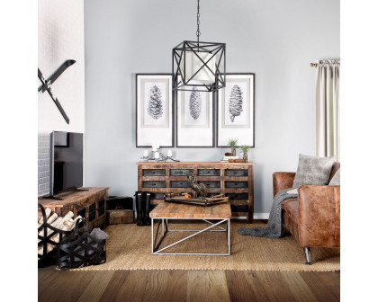 Mercana - Wilton Media Console in Rustic, Wood/Metal