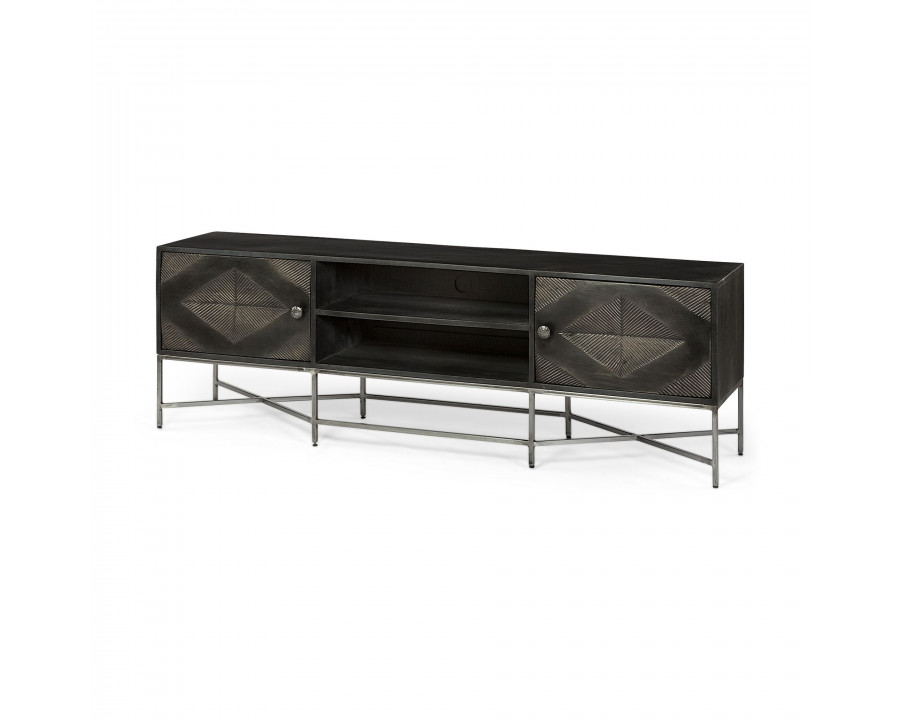 Mercana - Hogarth Media Console in Dark Brown, Wood