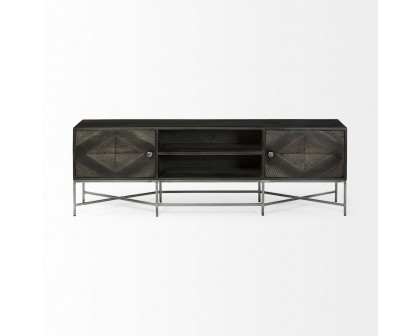 Mercana - Hogarth Media Console in Dark Brown, Wood