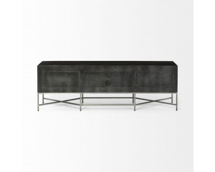 Mercana - Hogarth Media Console in Dark Brown, Wood