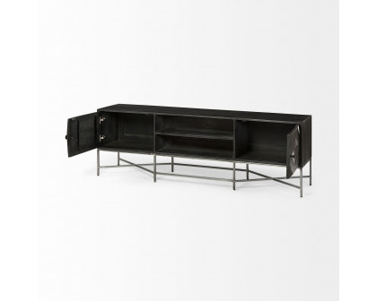 Mercana - Hogarth Media Console in Dark Brown, Wood