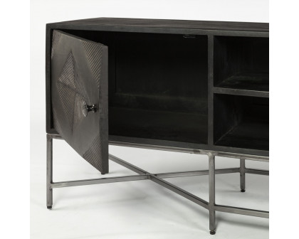 Mercana - Hogarth Media Console in Dark Brown, Wood