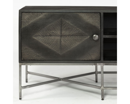 Mercana - Hogarth Media Console in Dark Brown, Wood