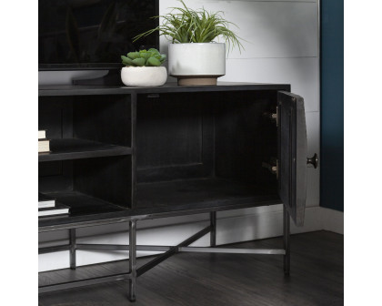 Mercana - Hogarth Media Console in Dark Brown, Wood