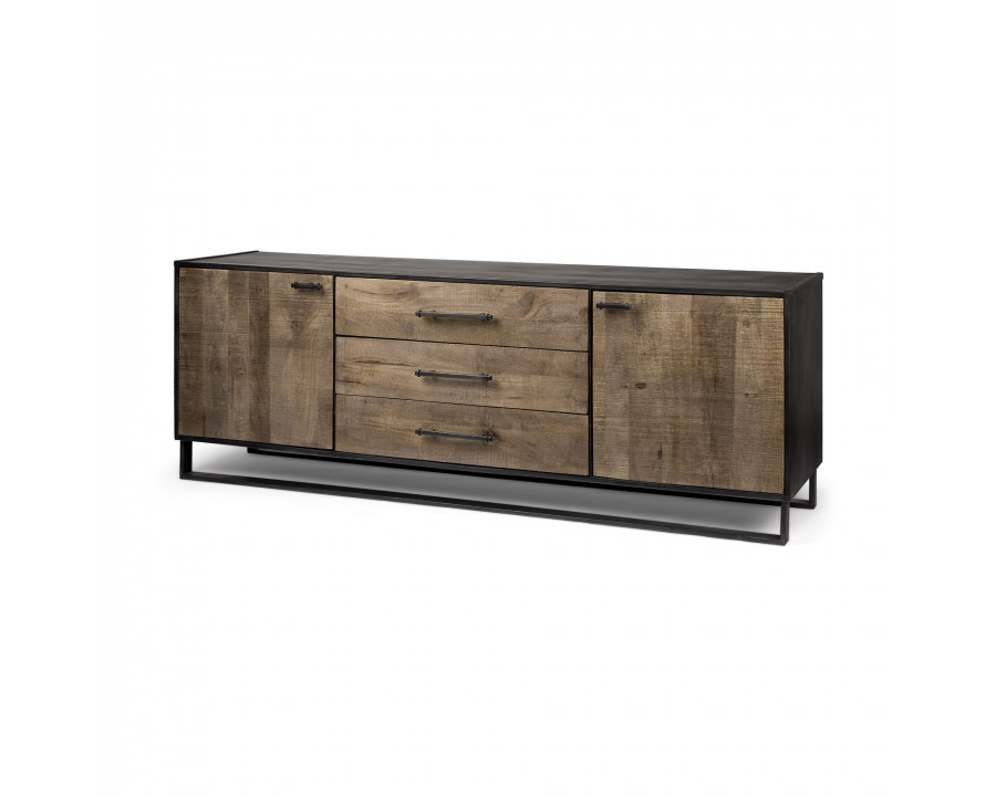 Mercana Alvin Sideboard - Brown, Wood/Metal