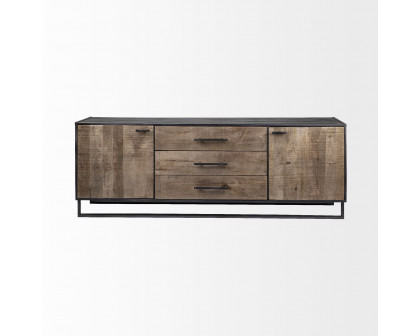 Mercana Alvin Sideboard - Brown, Wood/Metal