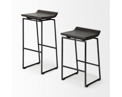 Mercana Givens 32" Counter Stool - Brown/Black