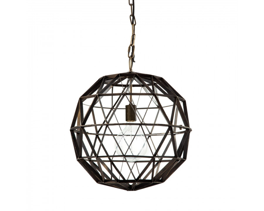 Mercana - Dyson I Black Metal Triangular Orb Pendant Light