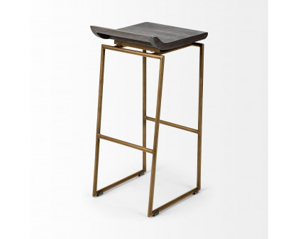 Mercana Givens 32" Counter Stool - Brown/Gold