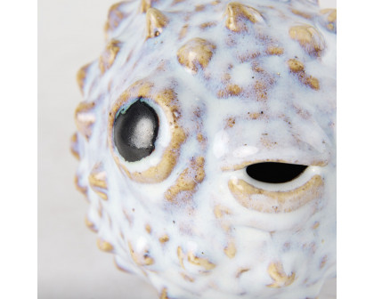 Mercana Spike I Small 8L x 4W Ceramic Puffer Fish - White