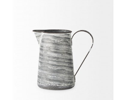 Mercana Serena I Metal Jug - Gray/White, Small