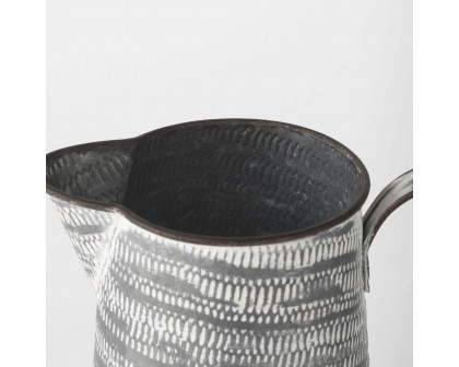 Mercana Serena I Metal Jug - Gray/White, Small