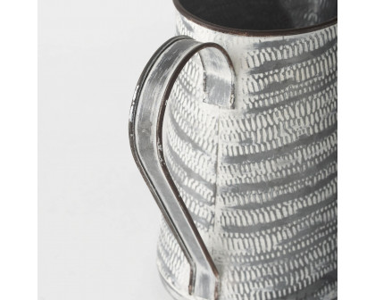 Mercana Serena I Metal Jug - Gray/White, Small