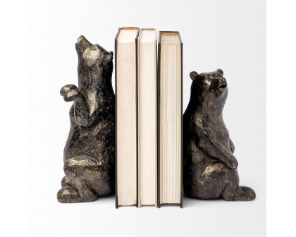 Mercana - Sleuth 9L x 8W Grizzly Bear Bookends (Set of 2)