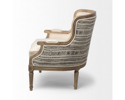 Mercana - Elizabeth Accent Chair in Cream, Fabric