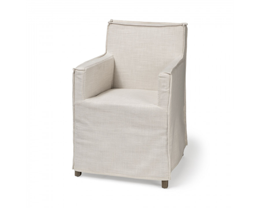 Mercana Elbert II Square Arms Dining Chair - Cream