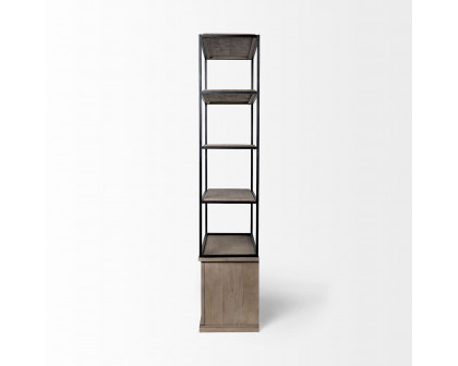 Mercana Braxton II Small Shelving Unit - Light Brown, Wood