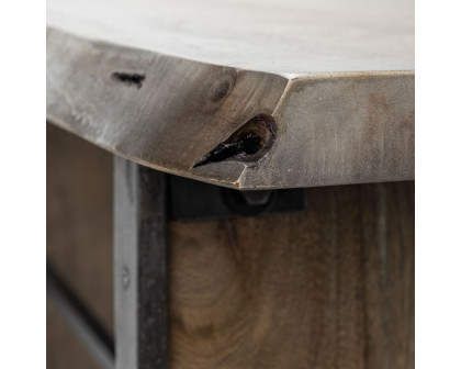 Mercana - Ledger II Live-Edge Wooden Brown Console Table