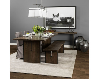 Mercana - Ledger II Live-Edge Wooden Brown Console Table